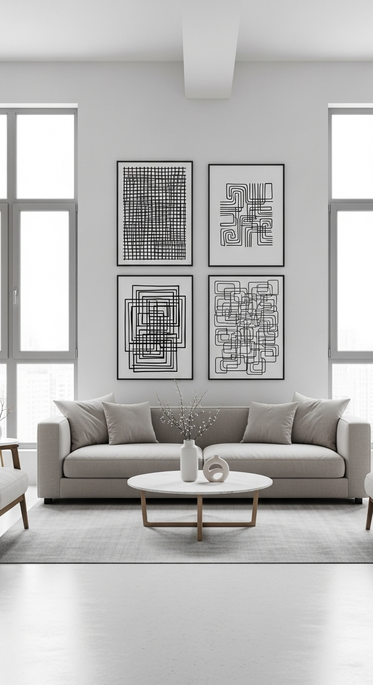 🤍 11 Neutral Wall Art Ideas for a Calm Elegant Living Room